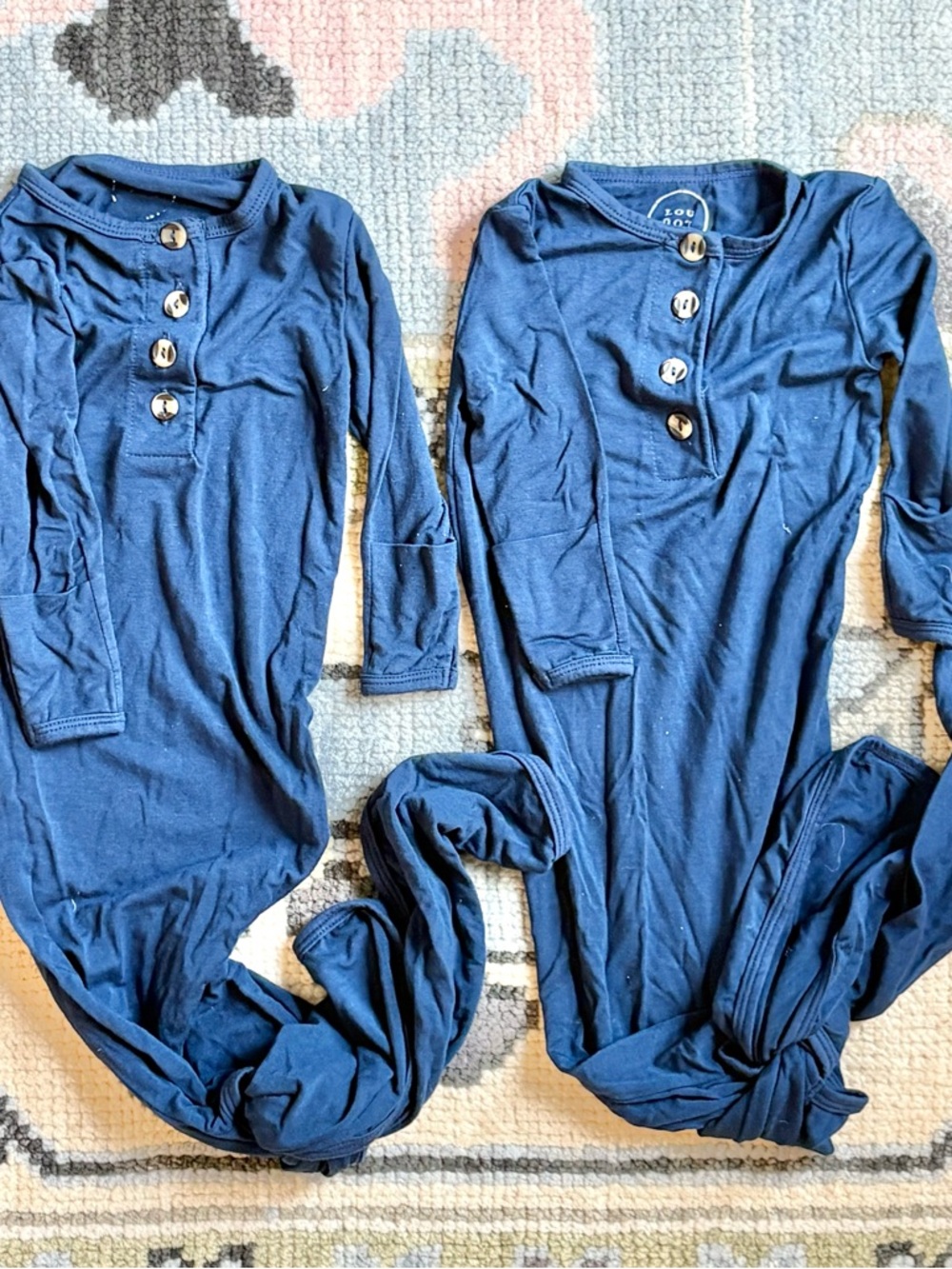 Lou Lou & Company Navy Blue Knotted Gowns - Set of 2